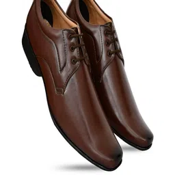 Aaeshu Men Brown Solid Formal Shoes image 4