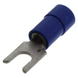 MOLEX Spade Crimp Terminals TERMINAL, FORK TONGUE, #6, 14AWG, BLU 19131-0023 (Pack of 10)-picture-10