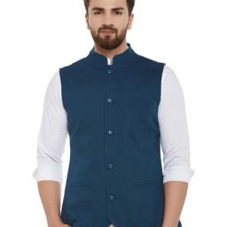 Hypernation Dark Blue Cotton Jacket-picture-43