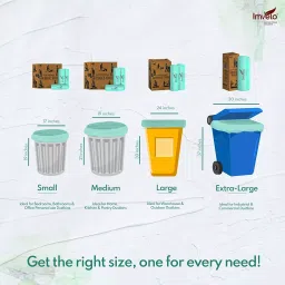 Imvelo Hygiene Imvelo Compostable Garbage Bag 24 x 30 Inches Large Dustbin Bag 2 Rolls image 2