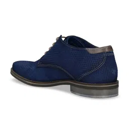 Bugatti Gagno Men Blue Textured Suede Semi-Formal Derbys image 2
