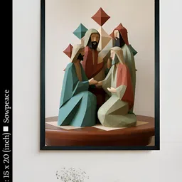 SOWPEACE Cream-Coloured & Brown 1 Piece Canvas Abstract Wall Paintings-image-98