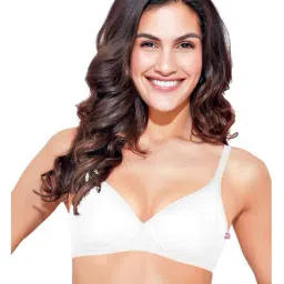 Enamor White Non Wired Padded T-Shirt Bra-picture-37