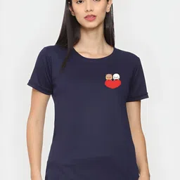 SZN Women Printed Applique T-shirt-image-78