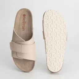 NoStrain Double Layered Cork Sandals - Beige image 2