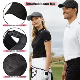 oligitdi Hat for Men Woman Sports Cap Sun Hat Quick Drying Soft Polyester Fiber Adjustable for Unisex (Adjustable 56-60 cm) image 4