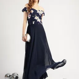 T TRYON ULTIMATE Floral Print Georgette Maxi Dress image 5