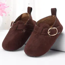 Cute Walk by Babyhug Buckle Closure Booties - Dark Brown-picture-11