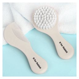 R For Rabbit Stylo Tiny Twirls Baby Hair Brush & Comb Set Travel Friendly - Beige-picture-23