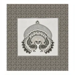 Lali Prints Grey & White Ethnic Printed 210 TC Cotton King Bedsheet Set 2.36 m x 2.75 m image 4