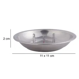 HAZEL Agarbatti Stand for Pooja | Incense Stick Holder | Agarbatti Stand with Ash Catcher With 5 Holes | Stainless Steel Udbatti Ghar Agardan for Puja image 3