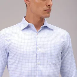 the indian garage co. x luxe Luxe by TIGC Men Cutaway Collar Checked Slim Fit Formal Shirt-picture-39