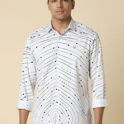 Allen Solly Men Spread Collar Abstract Printed Cotton Slim Fit Casual Shirt-picture-32