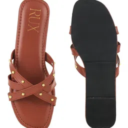 RUXBYPAYAL Women Slip-On Lightweight Comfortable Open Toe Flats image 3