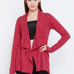 Hypernation Red Solid Waterfall Shrug-picture-26