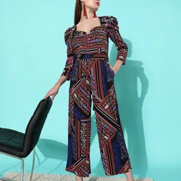 Style Quotient Women Attractive Multi-coloured Printed New Neckline Jumpsuit-picture-43