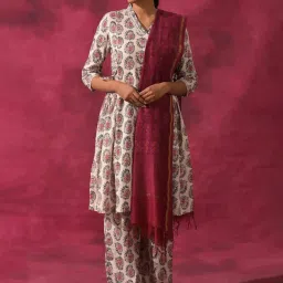 Folksong By W Pink Printed Dupatta image 2