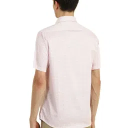 Allen Solly Pink Cotton Slim Fit Printed Shirt image 2