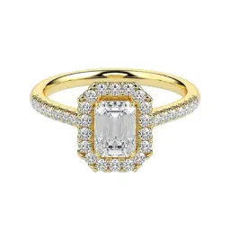 Emori 18k Yellow Gold & Lab Grown Diamond Brilliant Emerald Cut Ring-picture-25