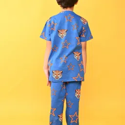 Anthrilo Kids Blue Printed T-Shirt with Pyjamas image 2