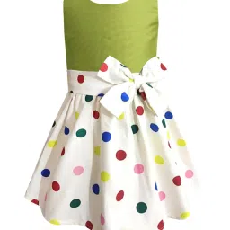 A.T.U.N. Lime Green & White Printed Dress image 1