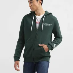 Levi's Green Cotton Regular Fit Printed Hooded Sweatshirt-picture-22