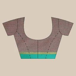 Vaamsi Green Printed Saree With Unstitched Blouse image 3