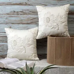 MFD HOME Furnishing White Satin Cushion Cover - Set of 2-picture-12