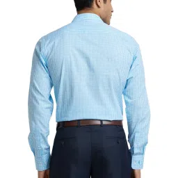 Park Avenue Blue Slim Fit Checks Shirt image 2