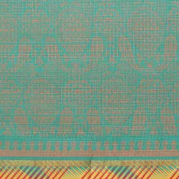 Vaamsi Green Printed Saree With Unstitched Blouse image 4