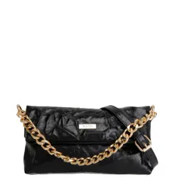Kazo Black Synthetic Solid Shoulder Handbag-image-10