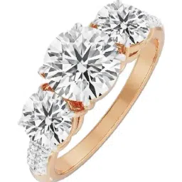 EMORI 18k Yellow Gold Lab Grown Diamond Minimal Ring for Women-image-16