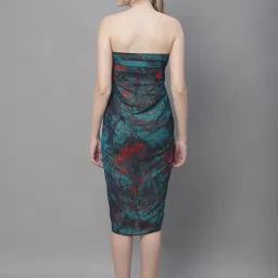 Claura Green Printed Beachwear Sarong image 2