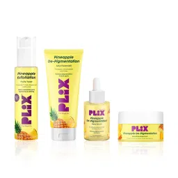 PLIX THE PLANT FIX Pineapple De-Pigmentation Facewash, Serum, Moisturizer & Toner Combo image 1