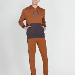 U.S. Polo Assn. Brown Cotton Regular Fit Colour- Block Joggers image 5