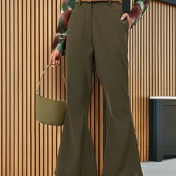 DressBerry Women Flared Trousers-image-77