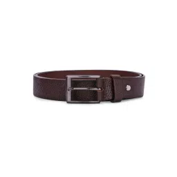 Clog London Brown Textured Leather Casual Belt image 3
