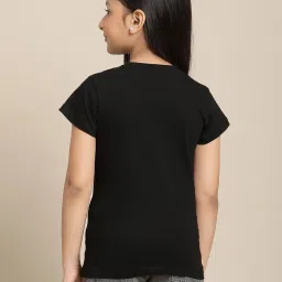 Kidsville Hello Kitty Printed Black Tshirt For Girls image 2