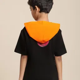 Kidsville Naruto Printed Black Tshirt For Boys image 2