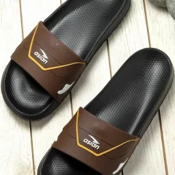 Asian Men's Brown Slides image 1