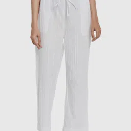 Fabindia White Cotton Striped Pant-image-4