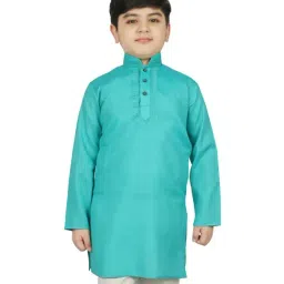 SG Yuvraj Kids Turquoise  Cotton Kurta-picture-27
