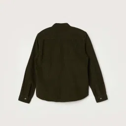 Fame Forever by Lifestyle Kids Olive Cotton Printed Full Sleeves Shirt image 2