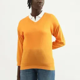 United Colors of Benetton Orange Regular Fit Sweater-picture-39