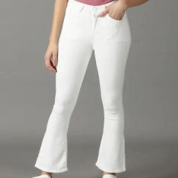 showoffff SHOWOFF White Relaxed Fit High Rise Jeans-picture-25