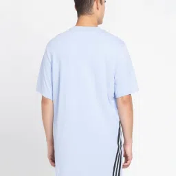 Adidas Sky Blue Regular Fit Striped Sports T-Shirt image 2