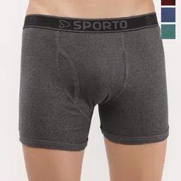 Sporto by Macho Pack Of 4 Men Low-Rise Outer Elastic Long Trunks-picture-18