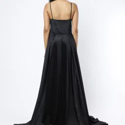 Emblaze Black Embellished Velvet Gown image 2