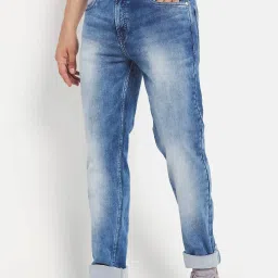 Octave Blue Cotton Regular Fit Jeans image 3
