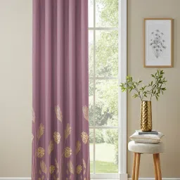 Urban Space Polyester Purple Room Darkening 8 ft Long Door With Tieback & Eyelets - Pack of 1 image 1